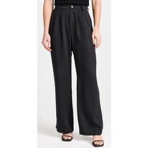 Reformation 'Mason' Black Cropped Pant Size 2